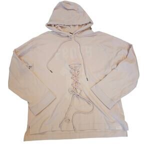 Fenty x Puma Rihanna Light Pink Corset Hoodie Sweatshirt sz Medium Streetwear